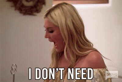 A Blonde Woman Says I Don 'T Need In Front Of Bravo GIF