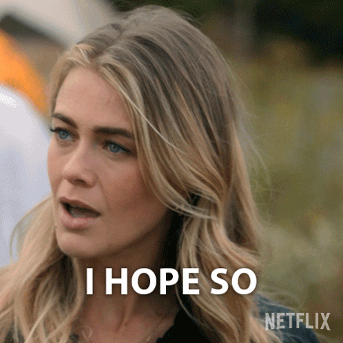 A Blonde Woman Says " I Hope So " In A Netflix Ad GIF