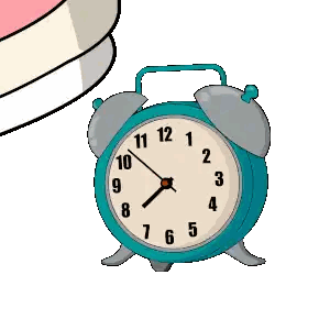 A Blue Alarm Clock With The Hands On The Numbers 1 And 2 Sticker