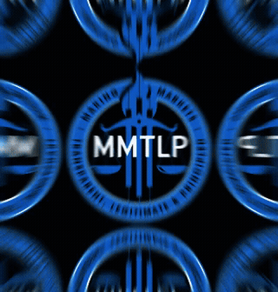 A Blue And Black Logo That Says Mmtlp On It GIF