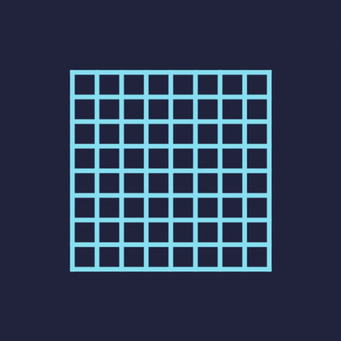 A Blue And Black Square Pattern On A Dark Background GIF