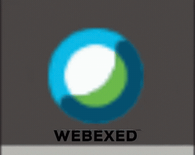 A Blue And Green Circle With The Word Webexed Written Below It GIF