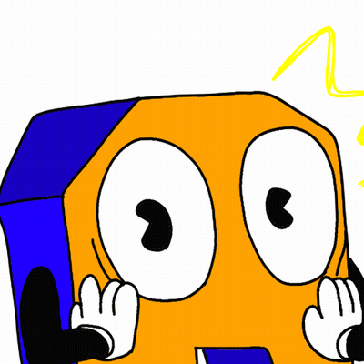 A Blue And Orange Cartoon Character Says Oh My Gosh ! GIF