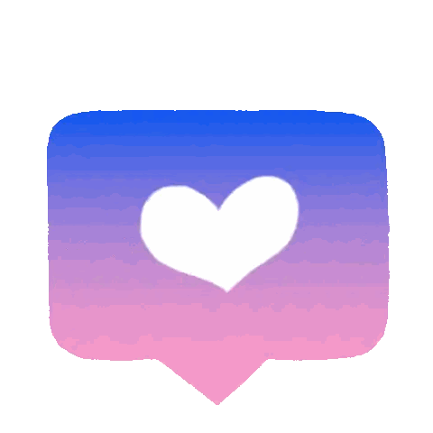 A Blue And Pink Speech Bubble With A White Castle On It Sticker