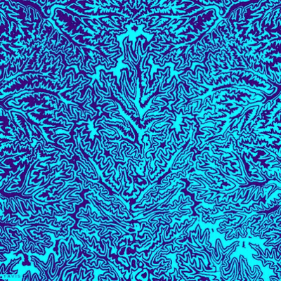 A Blue And Purple Labyrinth Pattern On A Blue Background . GIF
