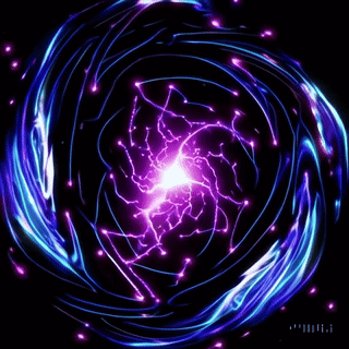 A Blue And Purple Swirl With A Glowing Center GIF