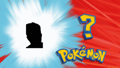 A Blue And Red Background With A Pokemon Logo GIF
