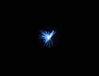 A Blue And White Background With A Black Frame GIF