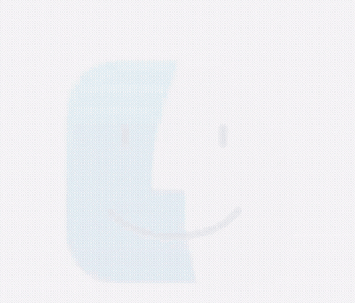 A Blue And White Icon That Looks Like A Smiling Face GIF
