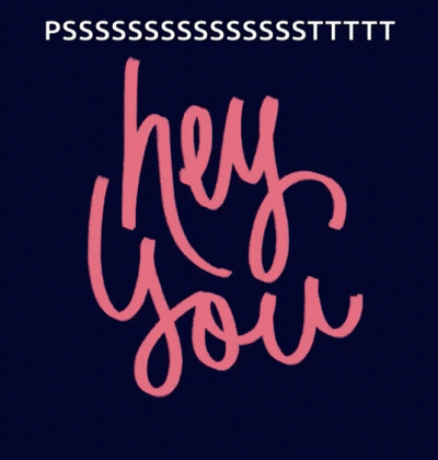A Blue And White Logo That Says Hey You GIF