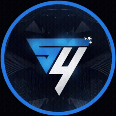 A Blue And White Logo With The Number 74 In The Middle GIF