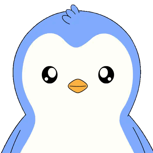 A Blue And White Penguin Is Holding A Sign That Says 10 Sticker