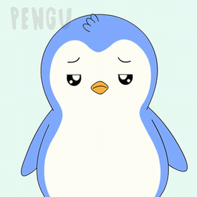 A Blue And White Penguin With The Word Smile Written On It GIF