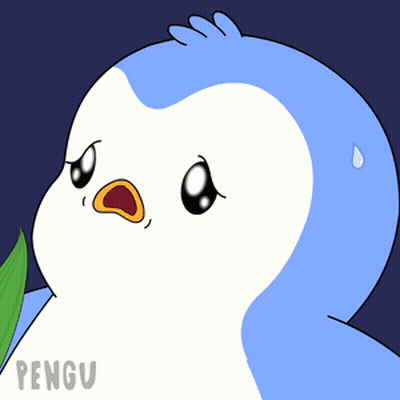 A Blue And White Penguin With The Words Go Away Behind Him GIF