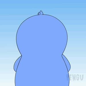 Blue And White Penguin Saying It's Trending GIF