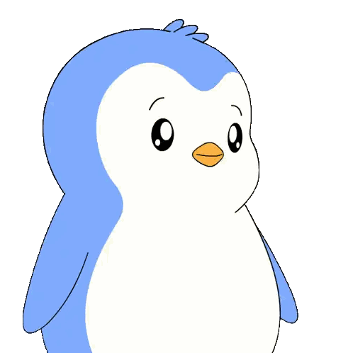 A Blue And White Penguin With The Words Of Course Behind It Sticker