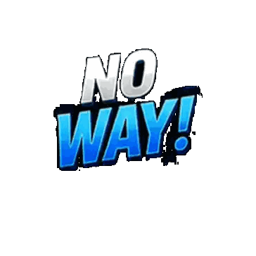 A Blue And White Sign That Says No Way On It Sticker