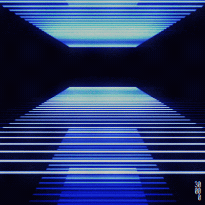 A Blue And White Staircase With The Number 30 On It GIF