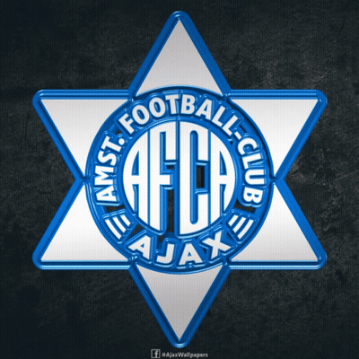 A Blue And White Star With The Afca Logo On It GIF