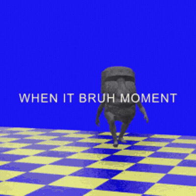 A Blue And Yellow Checkered Floor With A Jojo Reference GIF