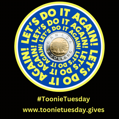 A Blue And Yellow Circle With The Words " Let 'S Do It Again " On It GIF