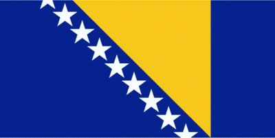 A Blue And Yellow Flag With White Stars On A Black Background GIF