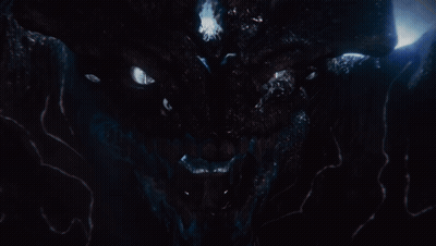 A Blue Background With A Blurred Image Of A Person GIF