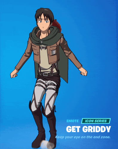 A Blue Background With A Cartoon Character And The Words Get Griddy On The Bottom GIF