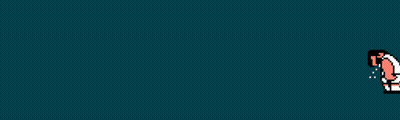 A Blue Background With A Row Of Pixelated Letters GIF