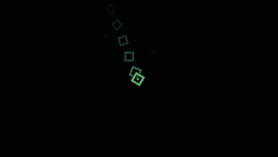 A Blue Background With A Square In The Middle Of The Water GIF