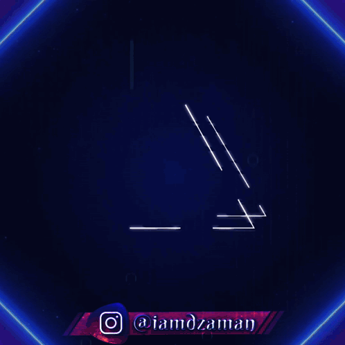 A Blue Background With A Triangle And The Name Iamdzzaman GIF