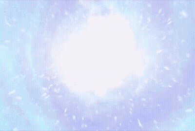 A Blue Background With A White Object In The Middle Of It GIF