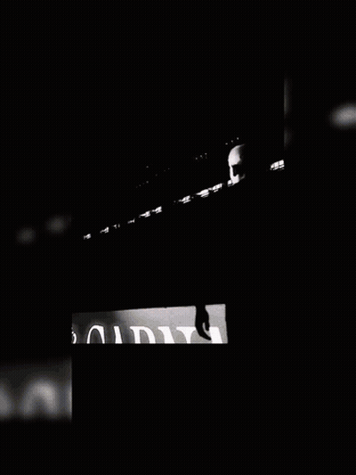 A Blue Background With The Word Garnac In White Letters GIF
