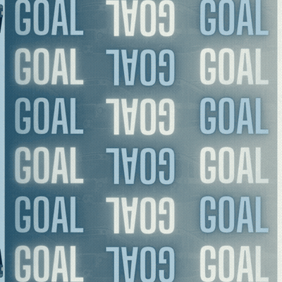 A Blue Background With The Word Goal In White GIF