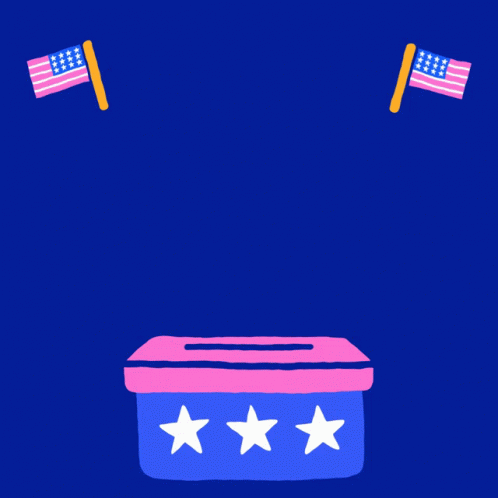Biden Wins California Text On Blue Background GIF