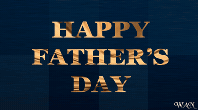 A Blue Background With The Words Happy Father 'S Day GIF
