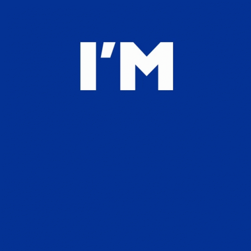 A Blue Background With The Words I 'M With Her GIF