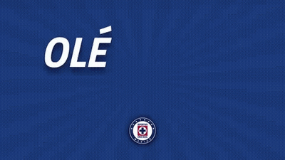 A Blue Background With The Words Ole Ole Ole In White Letters GIF