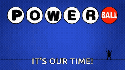 A Blue Background With The Words Power And Ball On It GIF