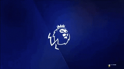 A Blue Background With The Words Premier League Live In White Letters GIF