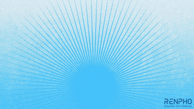 A Blue Background With The Words " Restore Balance " Written On It GIF