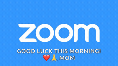A Blue Background With The Zoom Logo On It GIF