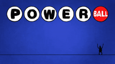 A Blue Background With White Circles That Say Power And A Red Ball GIF