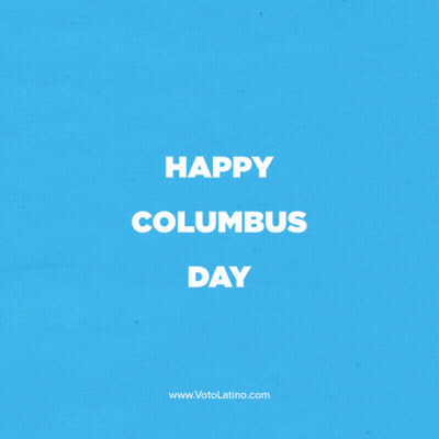 A Blue Background With White Text That Says Happy Indigenous Peoples Day GIF
