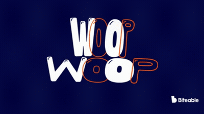 A Blue Background With Woop Woop Written On It GIF