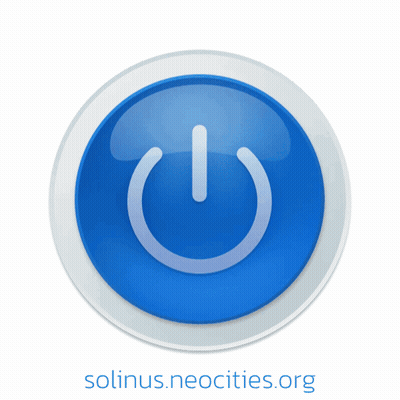 A Blue Button That Says Solinus.neocities.org On The Bottom GIF