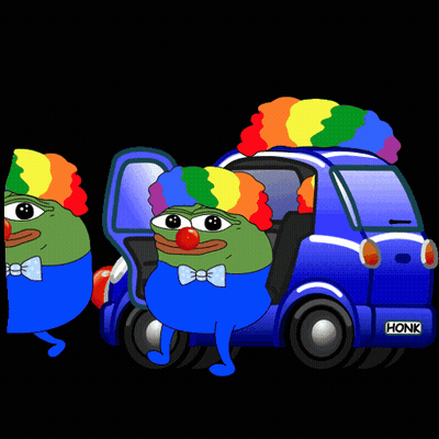 A Blue Car With Honk Written On The License Plate GIF
