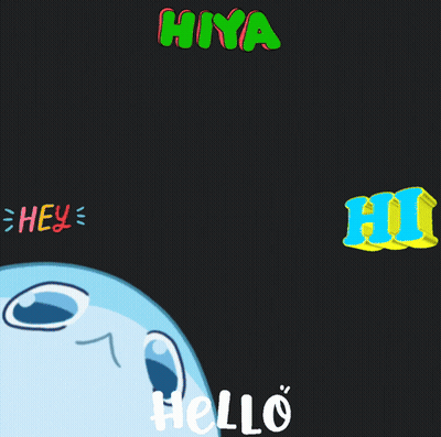 A Blue Cartoon Character Says Hi And Hiya GIF