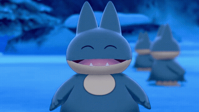 A Blue Cartoon Character With A Pink Tongue GIF