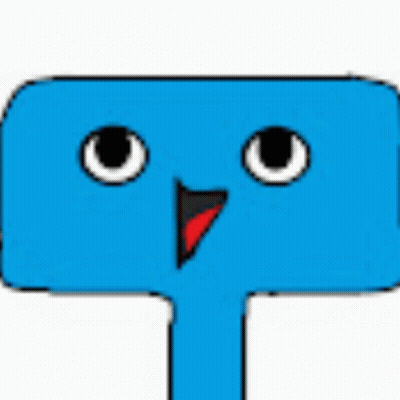 A Blue Cartoon Character With The Words Join Vc Below It GIF